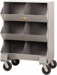 Little Giant - 2,400 Lb Capacity, 32" Wide x 20" Long x 45-1/2" High Storage Bin Cart - Steel, 4 Swivel Casters - A1 Tooling