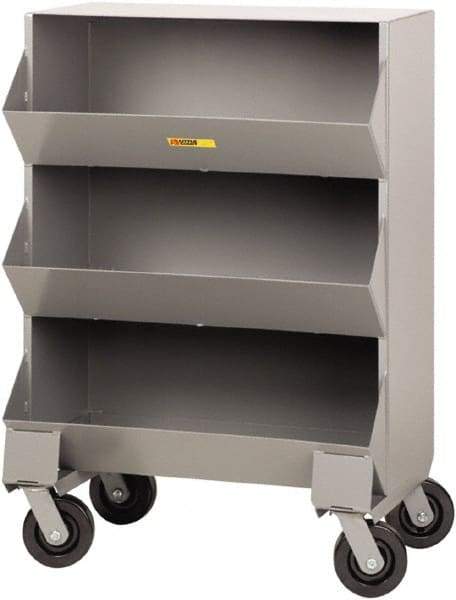 Little Giant - 2,400 Lb Capacity, 32" Wide x 20" Long x 45-1/2" High Storage Bin Cart - Steel, 4 Swivel Casters - A1 Tooling