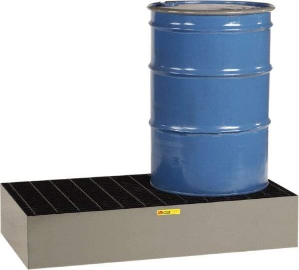 Little Giant - 66 Gal Sump, 3,000 Lb Capacity, 2 Drum, Steel Spill Deck or Pallet - 25" Long x 51" Wide x 12" High - A1 Tooling