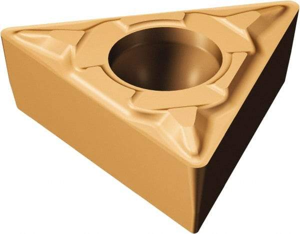 Sandvik Coromant - TCMT220 MF Grade 1125 Carbide Turning Insert - TiAlN/AlCr2O3 Finish, 60° Triangle, 1/4" Inscr Circle, 1/8" Thick, 0.2mm Corner Radius - A1 Tooling