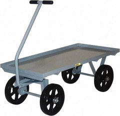 Little Giant - 3,500 Lb Capacity Steel Heavy-Duty Wagon - Steel Deck, 24" OAW, Mold On Rubber Casters - A1 Tooling