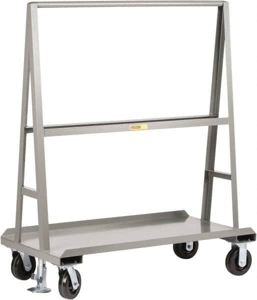 Little Giant - 2,000 Lb Capacity Steel A-Frame Truck - Steel Deck, 24" OAW, Phenolic Casters - A1 Tooling