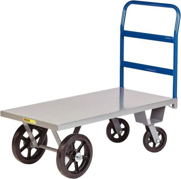 Little Giant - 3,000 Lb Capacity Steel Platform Truck - Steel Deck, 30" OAW, Rubber Casters - A1 Tooling