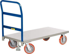 Little Giant - 3,600 Lb Capacity Steel Platform Truck - Steel Deck, 30" OAW, Polyurethane Casters - A1 Tooling