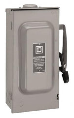 Square D - 100 Amp, 240 V, 2 Pole Fused Safety Switch - NEMA 3R, 15 hp at 240 VAC (Single Phase), 30 hp at 240 VAC (Triple Phase), DPST Contact Form - A1 Tooling