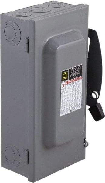 Square D - 100 Amp, 240 V, 3 Pole Nonfused Safety Switch - NEMA 1, 15 hp at 240 VAC (Single Phase), 30 hp at 240 VAC (Triple Phase), 3PST Contact Form - A1 Tooling