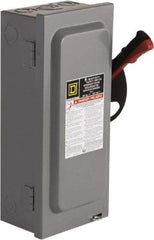 Square D - 30 Amp, 600 VAC/VDC, 3 Pole Fused Safety Switch - NEMA 1, 7.5 hp at 480 VAC, 5 hp at 250 VDC (Single Phase), 20 hp at 600 VAC, 10 hp at 600 VDC (Triple Phase), 3PST Contact Form - A1 Tooling