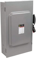 Square D - 200 Amp, 240 VAC, 250 VDC, 3 Pole Fused Safety Switch - NEMA 1, 15 hp at 240 VAC (Single Phase), 60 hp at 240 VAC, 40 hp at 250 VDC (Triple Phase), 3PST Contact Form - A1 Tooling