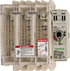 Schneider Electric - 3 Pole, 600 Volt, 100 Amp, Pressure Plate Fuse Holder - Compatible with J Class, 149mm Wide Fuse - A1 Tooling