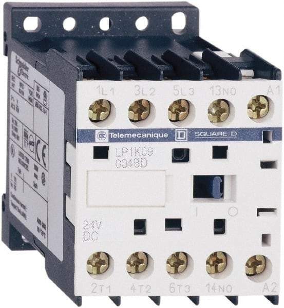 Schneider Electric - 4 Pole, 24 Coil VDC, 16 Amp at 690 VAC and 20 Amp at 440 VAC, Nonreversible IEC Contactor - BS 5424, CSA, IEC 60947, NF C 63-110, RoHS Compliant, UL Listed, VDE 0660 - A1 Tooling