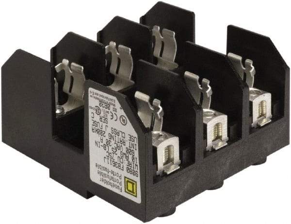 Square D - 3 Pole, 600 Volt, 30 Amp, Surface Mount Fuse Holder - Compatible with CC Class Fuse - A1 Tooling