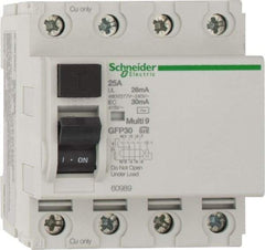 Schneider Electric - 25 Amp, 240 VAC, 277 VAC, 400 VAC, 415 VAC, 4 Pole, Residual Current Device - A1 Tooling