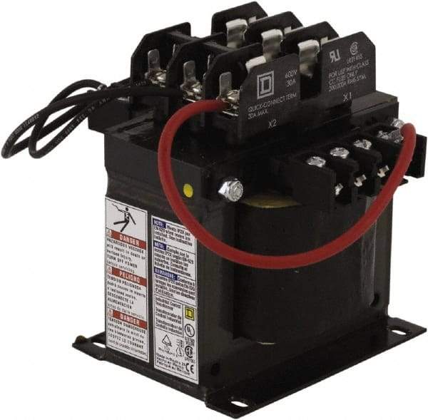 Square D - 350 VA, Top Mount Fuse Block Control Transformer - 50/60 Hz, 5.11 Inch Deep x 5.13 Inch High - A1 Tooling