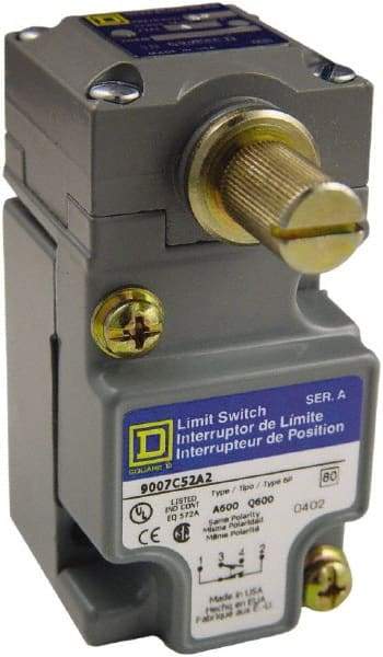 Square D - SPDT, NC/NO, 600 Volt Screw Terminal, Rotary Head Actuator, General Purpose Limit Switch - 1, 2, 4, 6, 12, 13, 6P NEMA Rating, IP67 IPR Rating - A1 Tooling