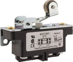 Square D - DPDT, 2NC/2NO, 600 Volt Screw Terminal, Roller Plunger Actuator, General Purpose Limit Switch - 1 NEMA Rating, IP20 IPR Rating, Bracket Mount, 1/2 Lb. Operating Force - A1 Tooling