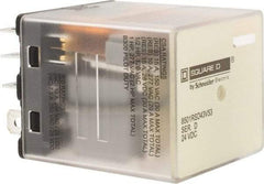 Square D - Electromechanical Plug-in General Purpose Relay - 10 Amp at 250 VAC, 3PDT, 24 VDC - A1 Tooling