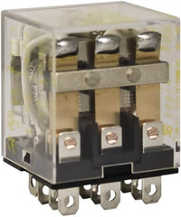 Square D - 1/2 hp at 120 Volt & 3/4 hp at 240 Volt, Electromechanical Plug-in General Purpose Relay - 10 Amp at 250 VAC, 3PDT, 120 VAC at 50/60 Hz - A1 Tooling