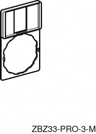 Schneider Electric - Rectangular, Legend Plate - Blank - 22mm Hole Diameter, 30mm Wide x 50mm High - A1 Tooling