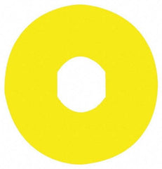 Schneider Electric - Round, Legend Plate - Blank - Yellow Background, 90mm Overall Diameter - A1 Tooling