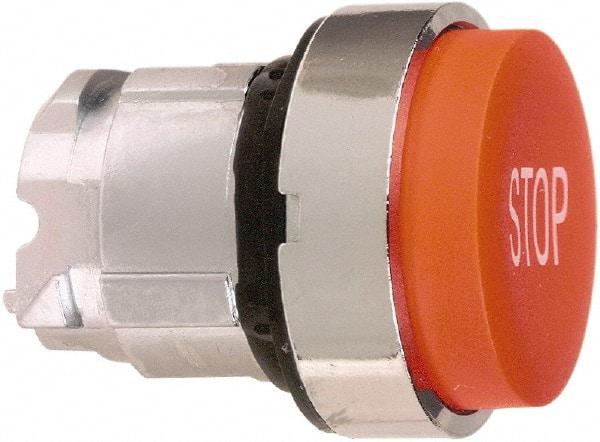 Schneider Electric - 22mm Mount Hole, Extended Straight, Pushbutton Switch Only - Round, Red Pushbutton, Nonilluminated, Momentary (MO) - A1 Tooling