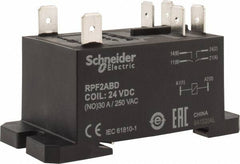 Schneider Electric - 7,500 VA Power Rating, Electromechanical Plug-in General Purpose Relay - 20 Amp at 28 VDC, 25 at 28 VDC, 30 at 250/277 VAC, 2NO, 24 VDC - A1 Tooling