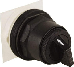 Schneider Electric - 30mm Mount Hole, 3 Position, Knob and Pushbutton Operated, Selector Switch Only - Black, Maintained (MA), without Contact Blocks, Anticorrosive, Weatherproof, Dust and Oil Resistant - A1 Tooling