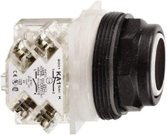 Schneider Electric - 30mm Mount Hole, Flush, Pushbutton Switch with Contact Block - Octagon, Black Pushbutton, Momentary (MO) - A1 Tooling