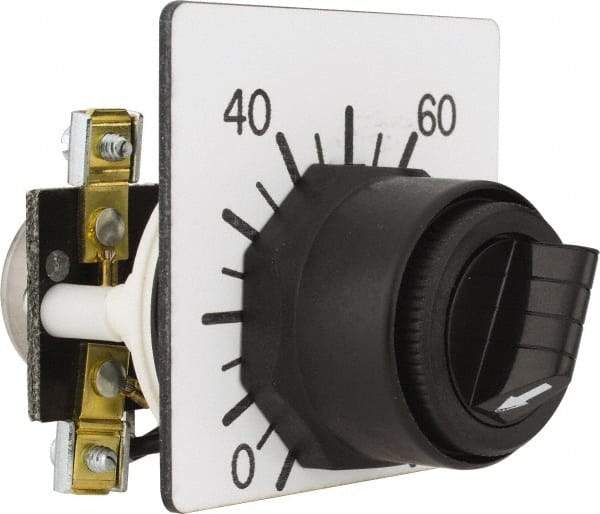 Square D - 10,000 Ohm, 30mm, 300 VAC Potentiometer - 2 Watts, Nonilluminated, Knob Operated, NEMA 4, 13 - A1 Tooling