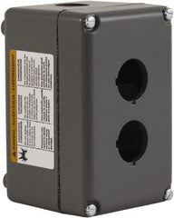 Schneider Electric - 2 Hole, 30mm Hole Diameter, Aluminum Pushbutton Switch Enclosure - 1, 3, 4, 6, 12, 13 NEMA Rated - A1 Tooling