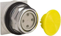 Schneider Electric - 30mm Mount Hole, Extended Straight, Pushbutton Switch Only - Yellow Pushbutton, Momentary (MO) - A1 Tooling