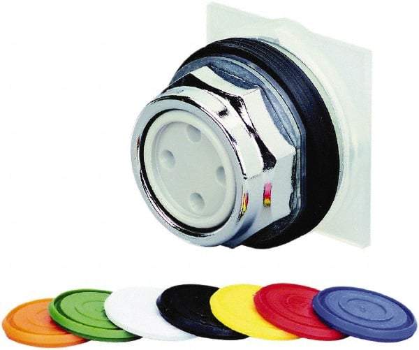 Schneider Electric - 30mm Mount Hole, Flush, Pushbutton Switch - Round, Multicolor Pushbutton, Momentary (MO) - A1 Tooling