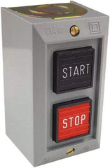 Schneider Electric - 2 Operator, Projecting Pushbutton Control Station - Start, Stop (Legend), Momentary Switch, NO/NC Contact, NEMA 1 - A1 Tooling