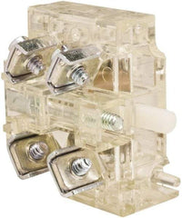 Schneider Electric - NO/NC, 10 Amp, Electrical Switch Contact Block - 600 Volt, Screw and Solder Terminal, 30mm Hole - A1 Tooling