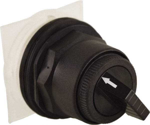 Schneider Electric - 30mm Mount Hole, 2 Position, Knob and Pushbutton Operated, Selector Switch Only - Black, Maintained (MA), without Contact Blocks, Anticorrosive, Weatherproof, Dust and Oil Resistant - A1 Tooling