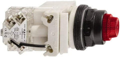 Schneider Electric - 120 V Red Lens LED Press-to-Test Indicating Light - Octagonal Lens, Screw Clamp Connector, Vibration Resistant - A1 Tooling