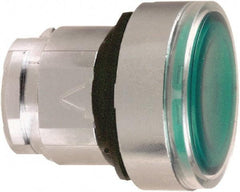 Schneider Electric - 22mm Mount Hole, Flush, Pushbutton Switch Only - Round, Green Pushbutton, Illuminated, Maintained (MA) - A1 Tooling