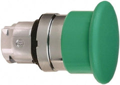 Schneider Electric - 22mm Mount Hole, Extended Mushroom Head, Pushbutton Switch Only - Round, Green Pushbutton, Nonilluminated, Momentary (MO) - A1 Tooling