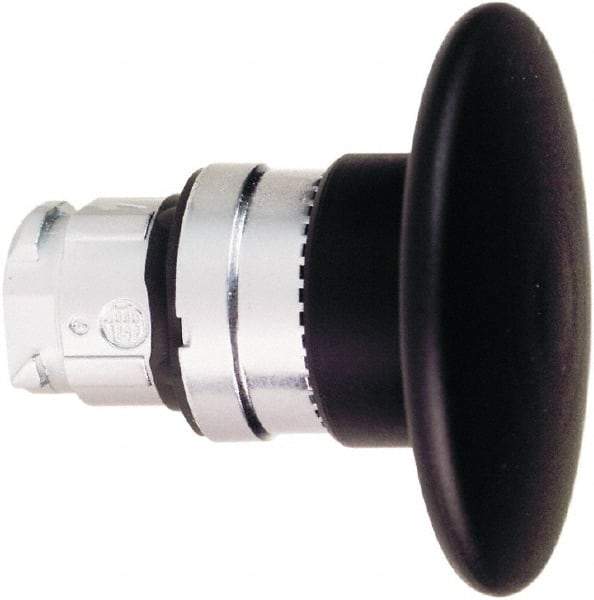 Schneider Electric - 22mm Mount Hole, Extended Mushroom Head, Pushbutton Switch Only - Round, Black Pushbutton, Nonilluminated, Momentary (MO) - A1 Tooling