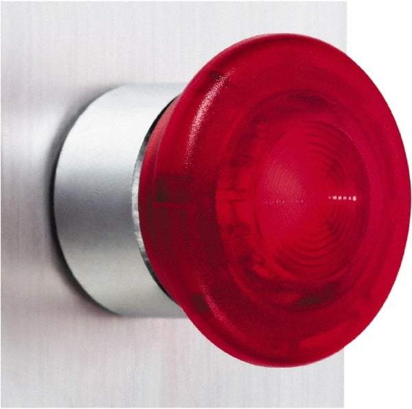 Schneider Electric - 22mm Mount Hole, Extended Mushroom Head, Pushbutton Switch Only - Round, Red Pushbutton, Illuminated, Maintained (MA) - A1 Tooling