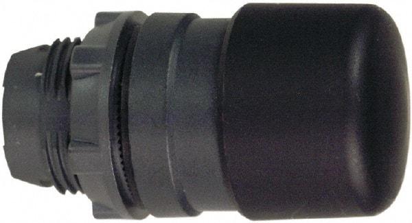 Schneider Electric - 22mm Mount Hole, Extended Mushroom Head, Pushbutton Switch Only - Round, Black Pushbutton, Nonilluminated, Momentary (MO) - A1 Tooling