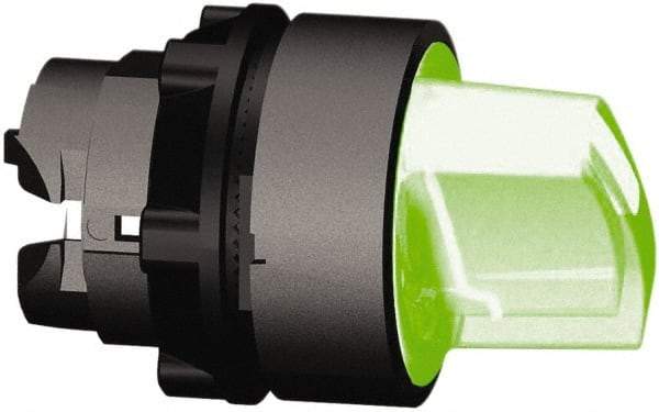 Schneider Electric - 22mm Mount Hole, 2 Position, Handle Operated, Selector Switch Only - Green, Maintained (MA), Illuminated, Shock, Vibration and Water Resistant - A1 Tooling