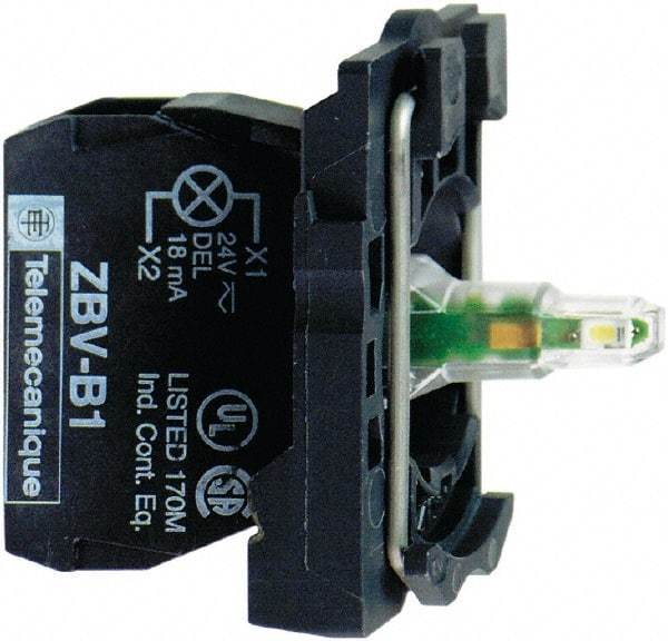 Schneider Electric - 110-120 V Orange Lens LED Indicating Light - Screw Clamp Connector, Vibration Resistant - A1 Tooling