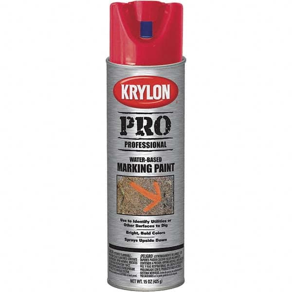 Krylon - 15 fl oz Red Marking Paint - Water Base Formula - A1 Tooling