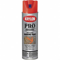 Krylon - 15 fl oz Red/Orange Marking Paint - Water Base Formula - A1 Tooling