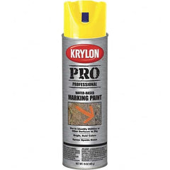 Krylon - 15 fl oz Yellow Marking Paint - Water Base Formula - A1 Tooling