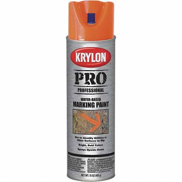 Krylon - 15 fl oz Orange Marking Paint - Water Base Formula - A1 Tooling