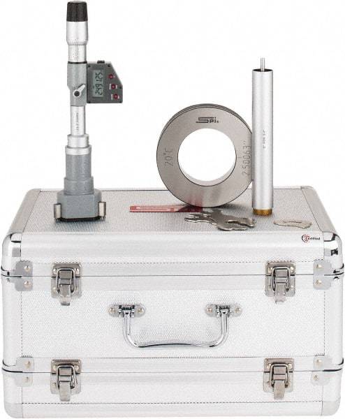 SPI - 2-1/2" to 3", IP65, Carbide Face Chrome Plated Finish, Electronic Inside Micrometer - 0.00005" Resolution, 0.0002" Accuracy, 114" Gage Depth - A1 Tooling