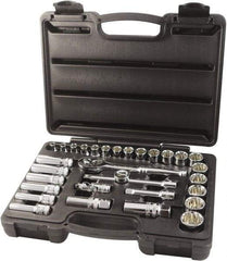 Paramount - 31 Piece 3/8" Drive Chrome Finish Socket Set - 12 Points, 6mm to 24mm Range, Metric Measurement Standard - A1 Tooling