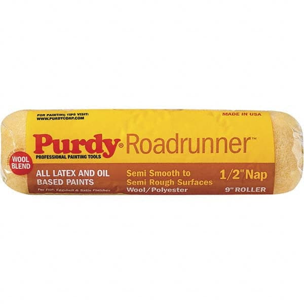 Purdy - 1/2" Nap, 9" Wide Paint Roller Cover - Semi-Smooth to Extra-Rough Texture, 50/50 Polyester & Wool Blend - A1 Tooling