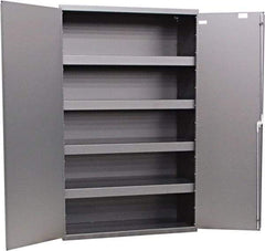 Valley Craft - 4 Shelf Base Storage Cabinet - Steel, 48" Wide x 24" Deep x 84" High, Gray - A1 Tooling